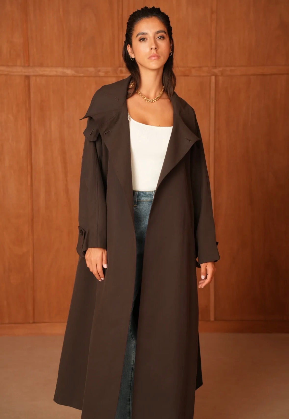 Trenchcoat Midi Coffee