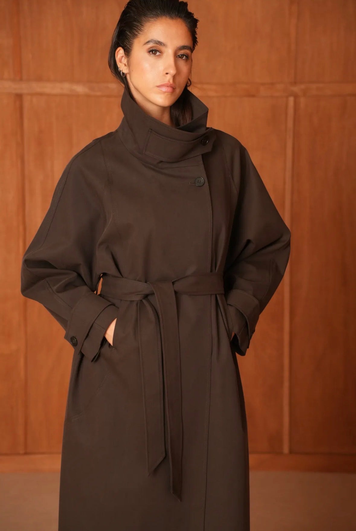 Trenchcoat Midi Coffee