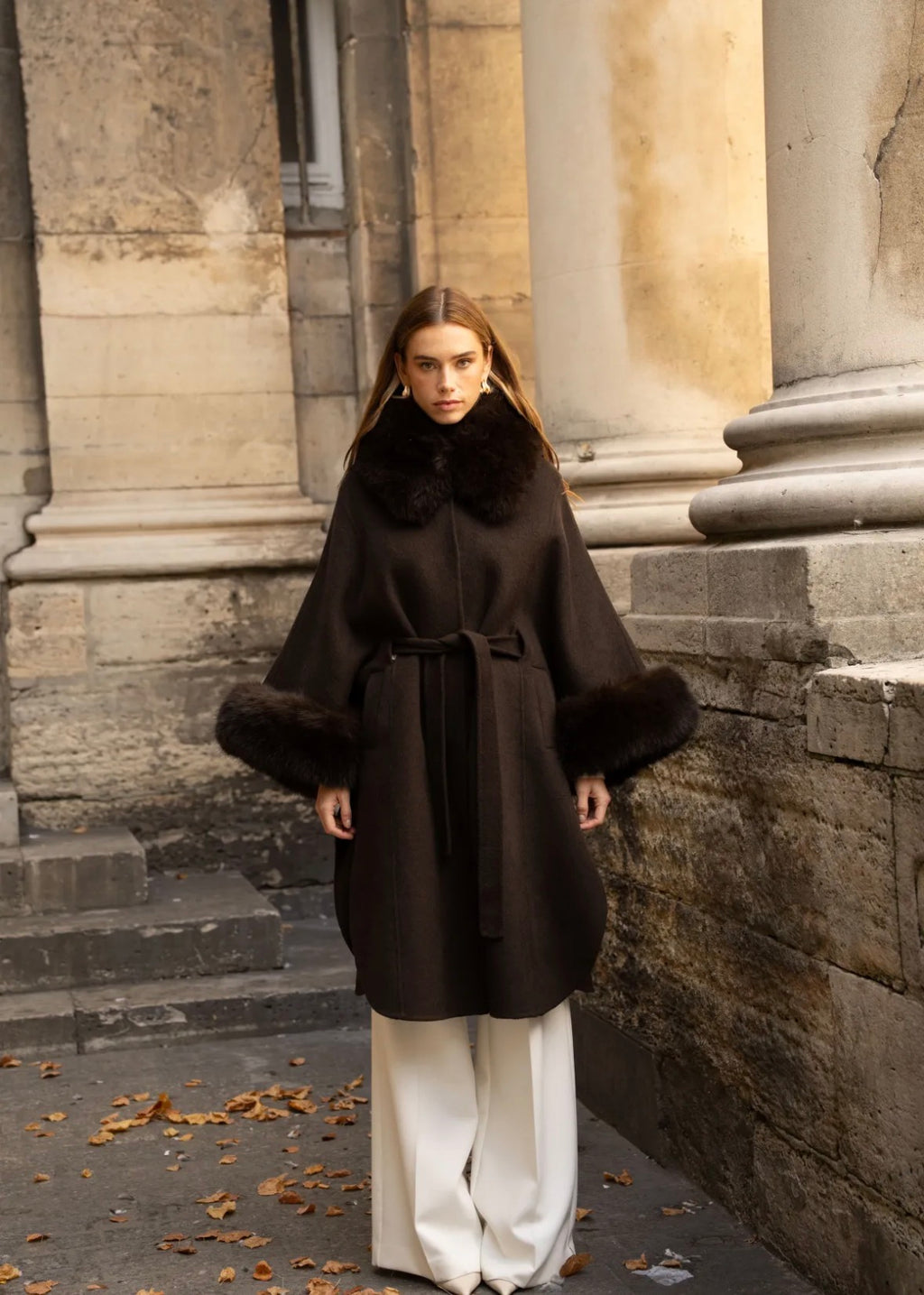 Coat Afnaan Dark Brown