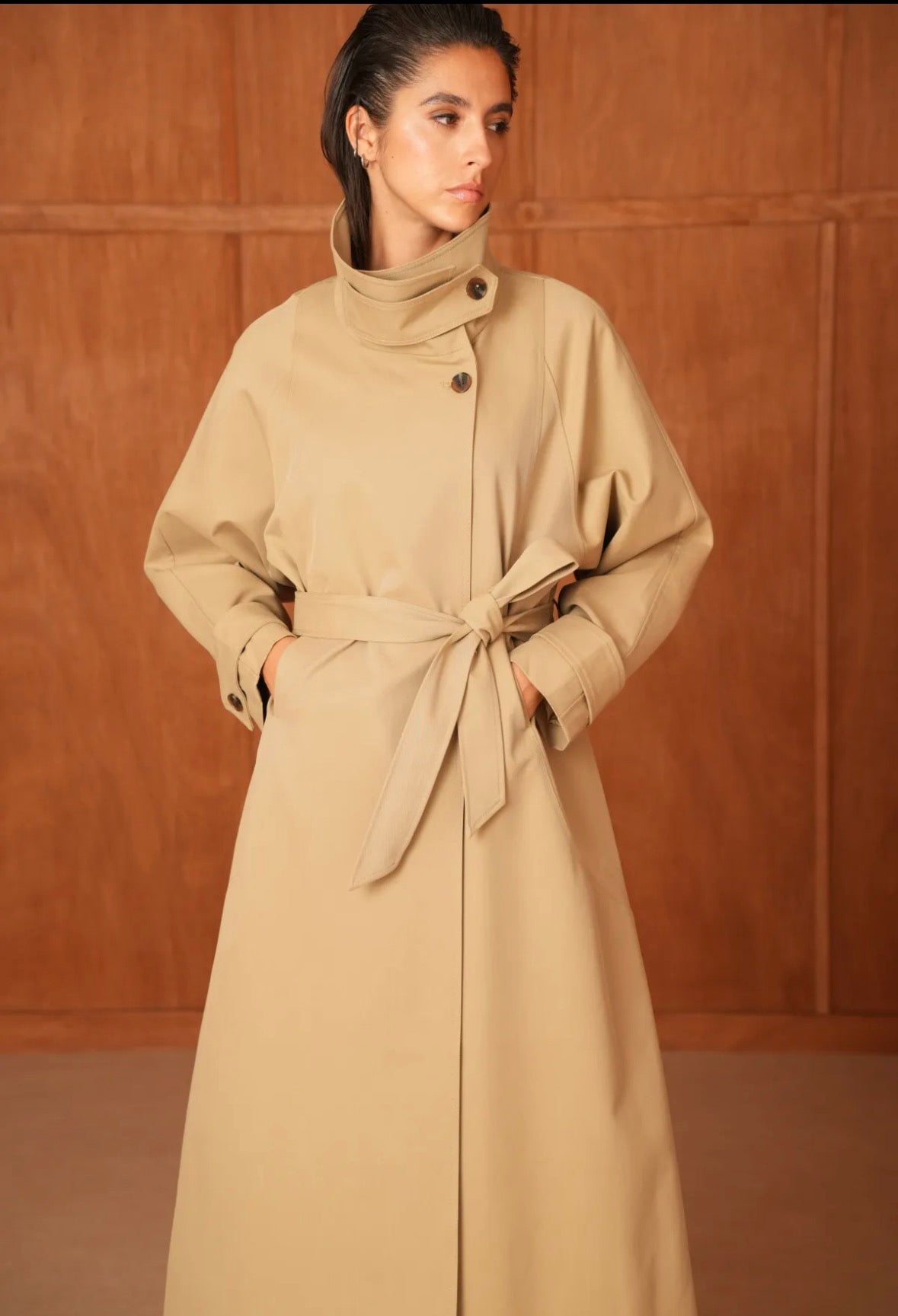 Trenchcoat Midi Camel