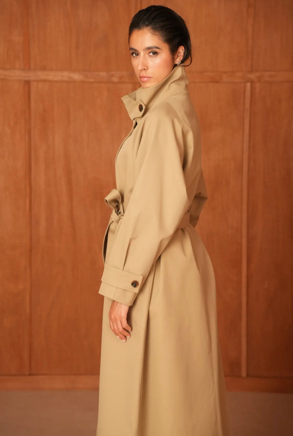 Trenchcoat Midi Camel