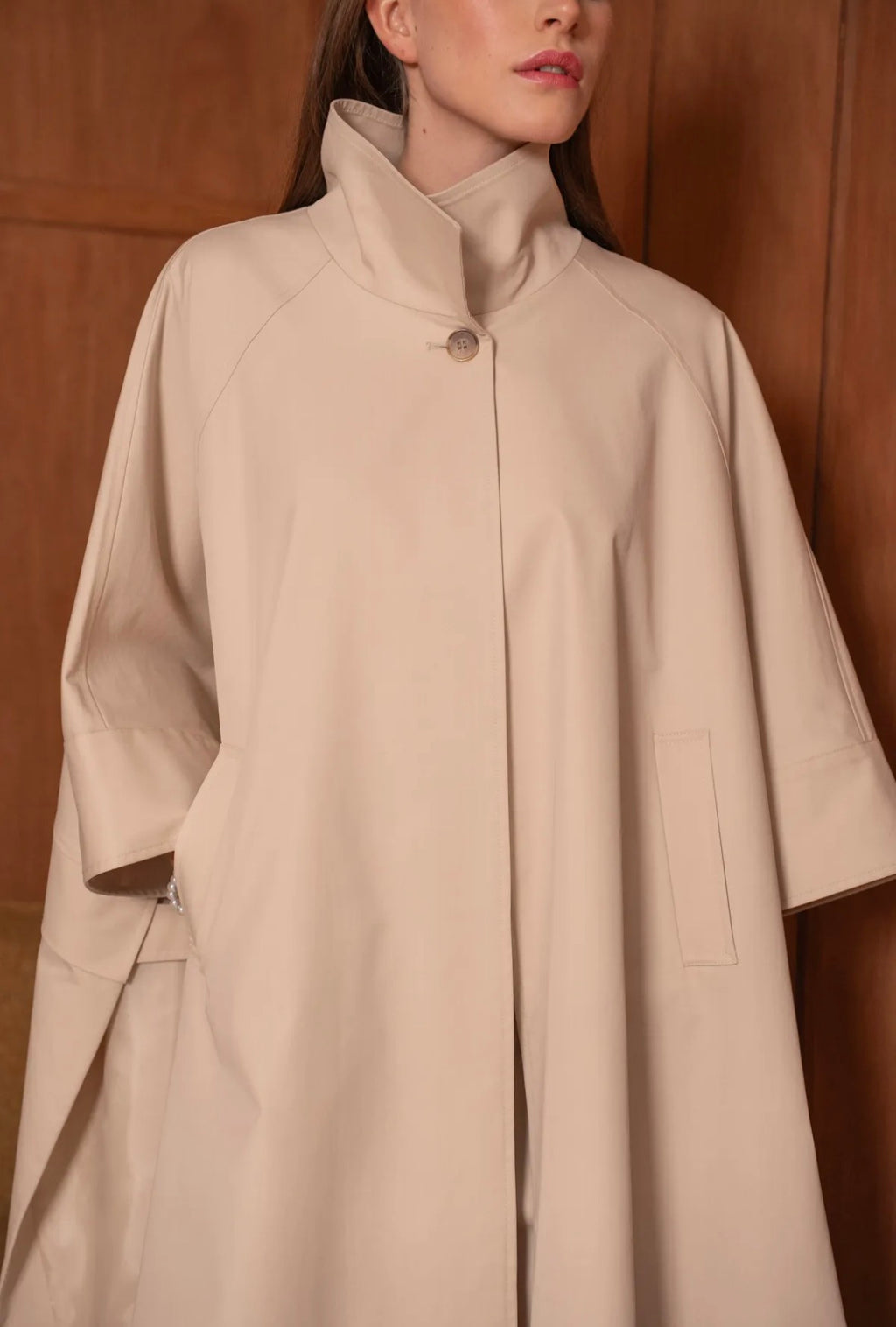 TRENCH CAPE OFF-WHITE