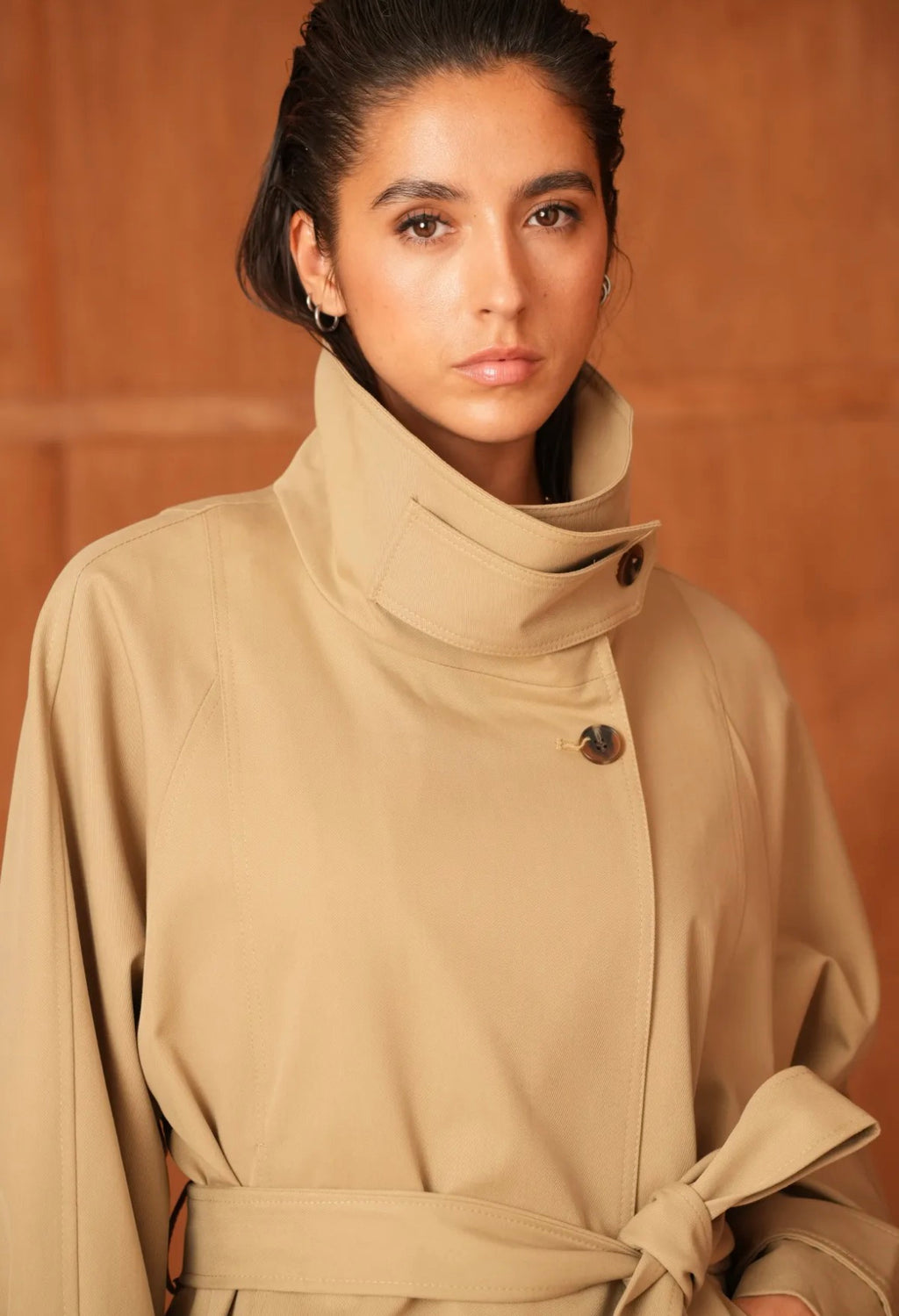 Trenchcoat Midi Camel