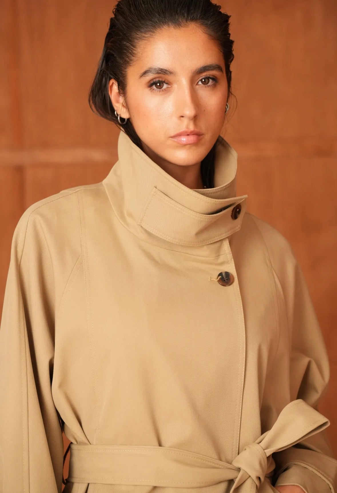 Trenchcoat Midi Camel