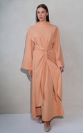 Wrap Dress-Peach