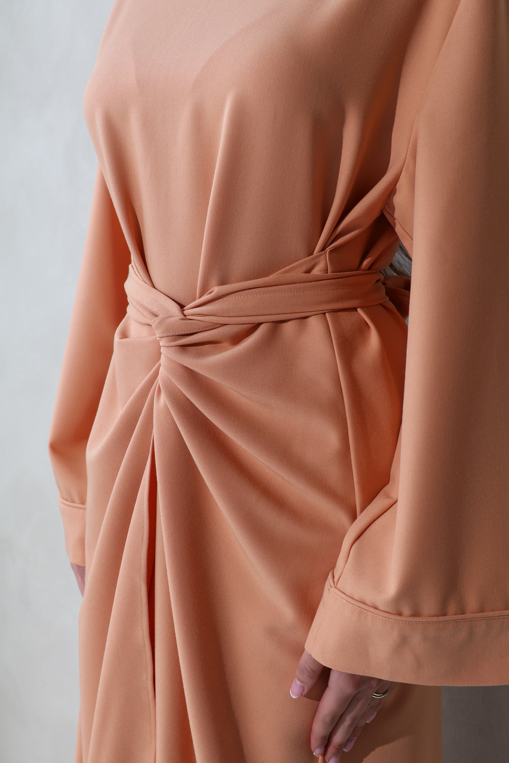 Wrap Dress-Peach