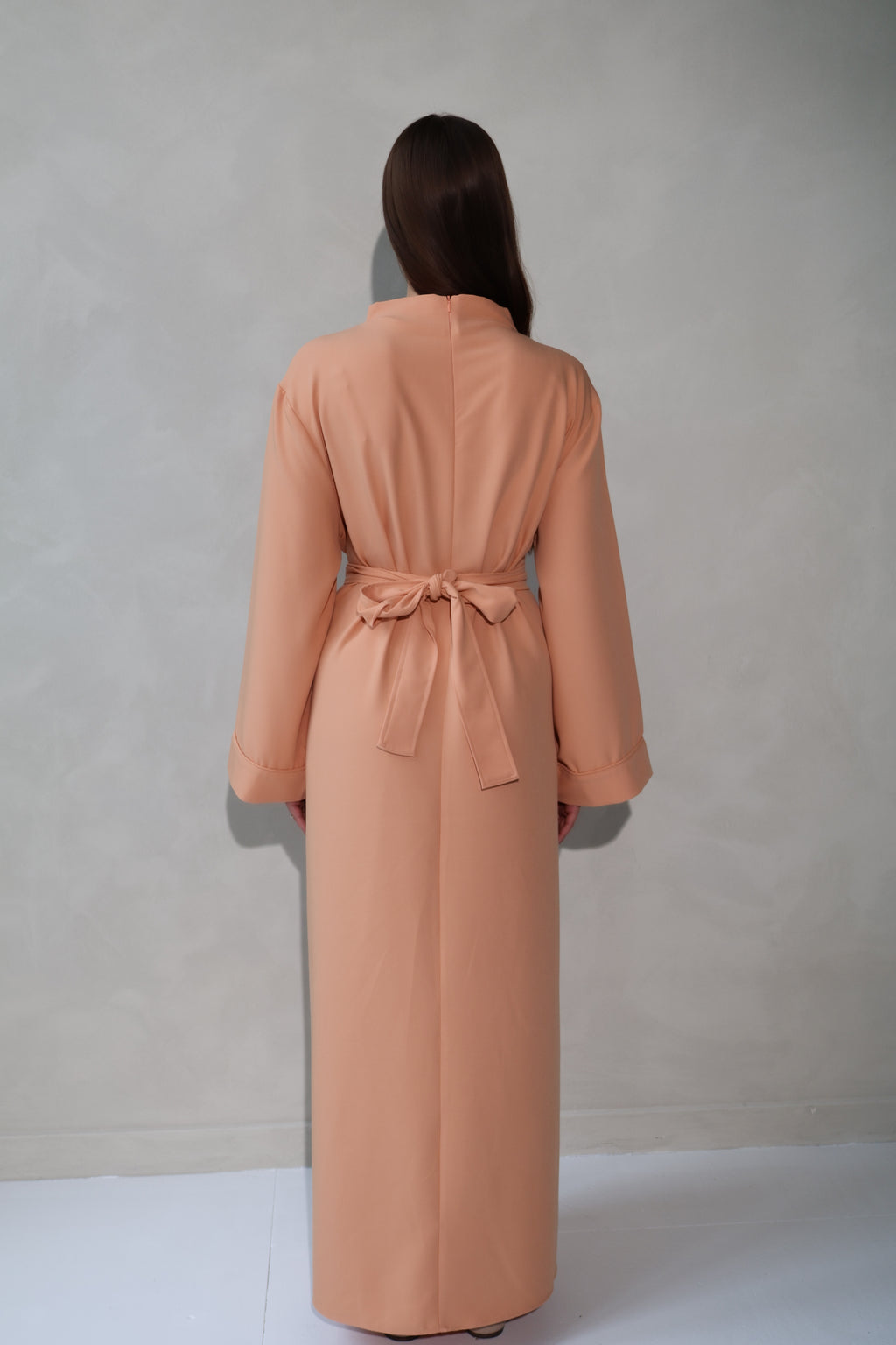 Wrap Dress-Peach
