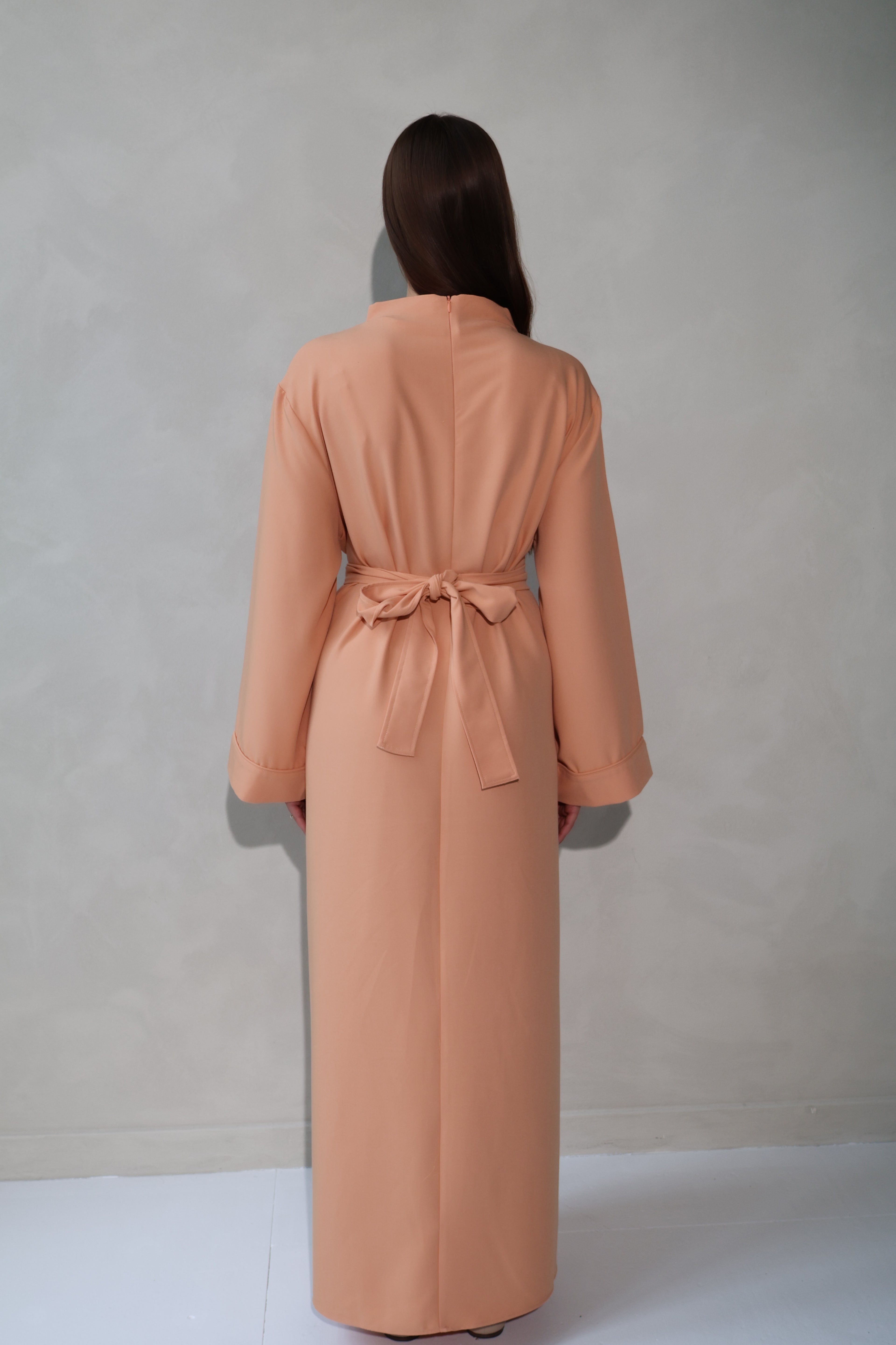 Wrap Dress-Peach