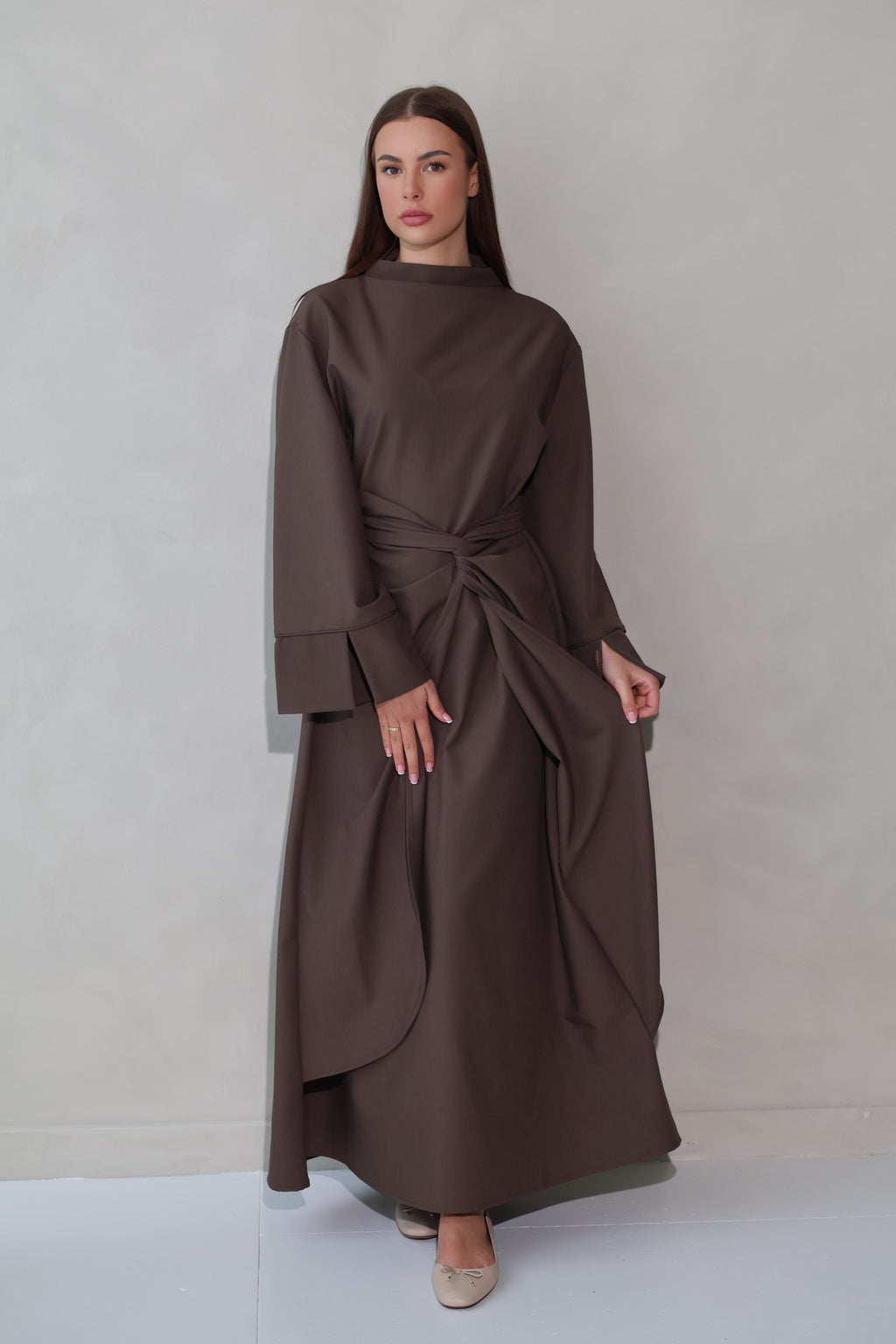 Wrap Dress- Brown
