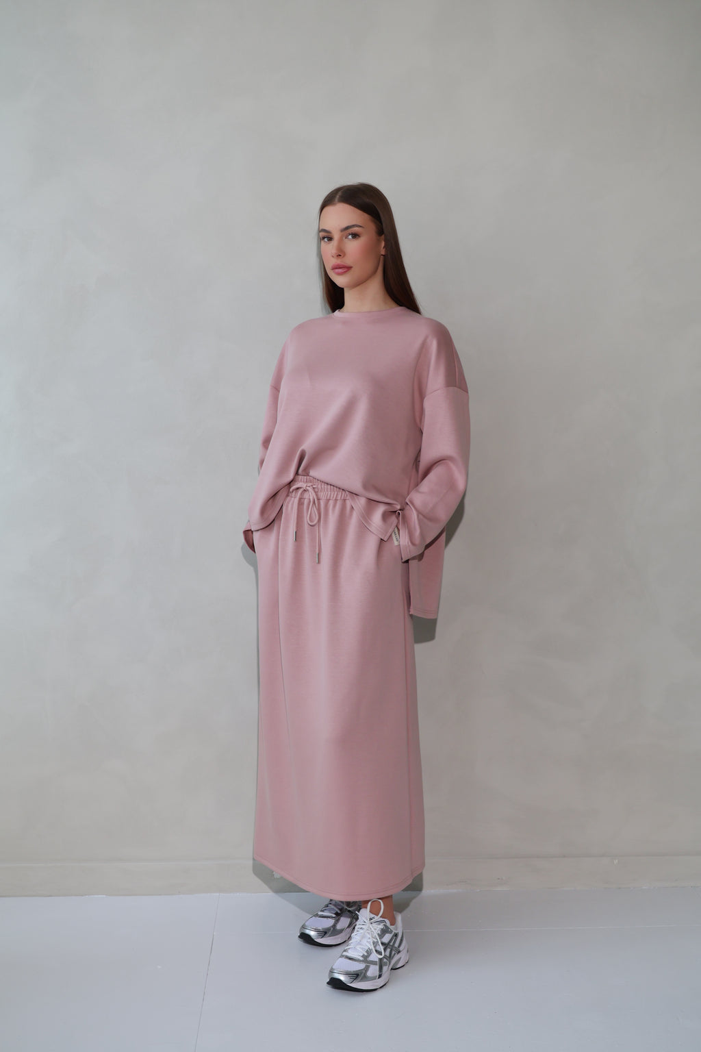 Co-ord Rok en Sweater- Zachtroze