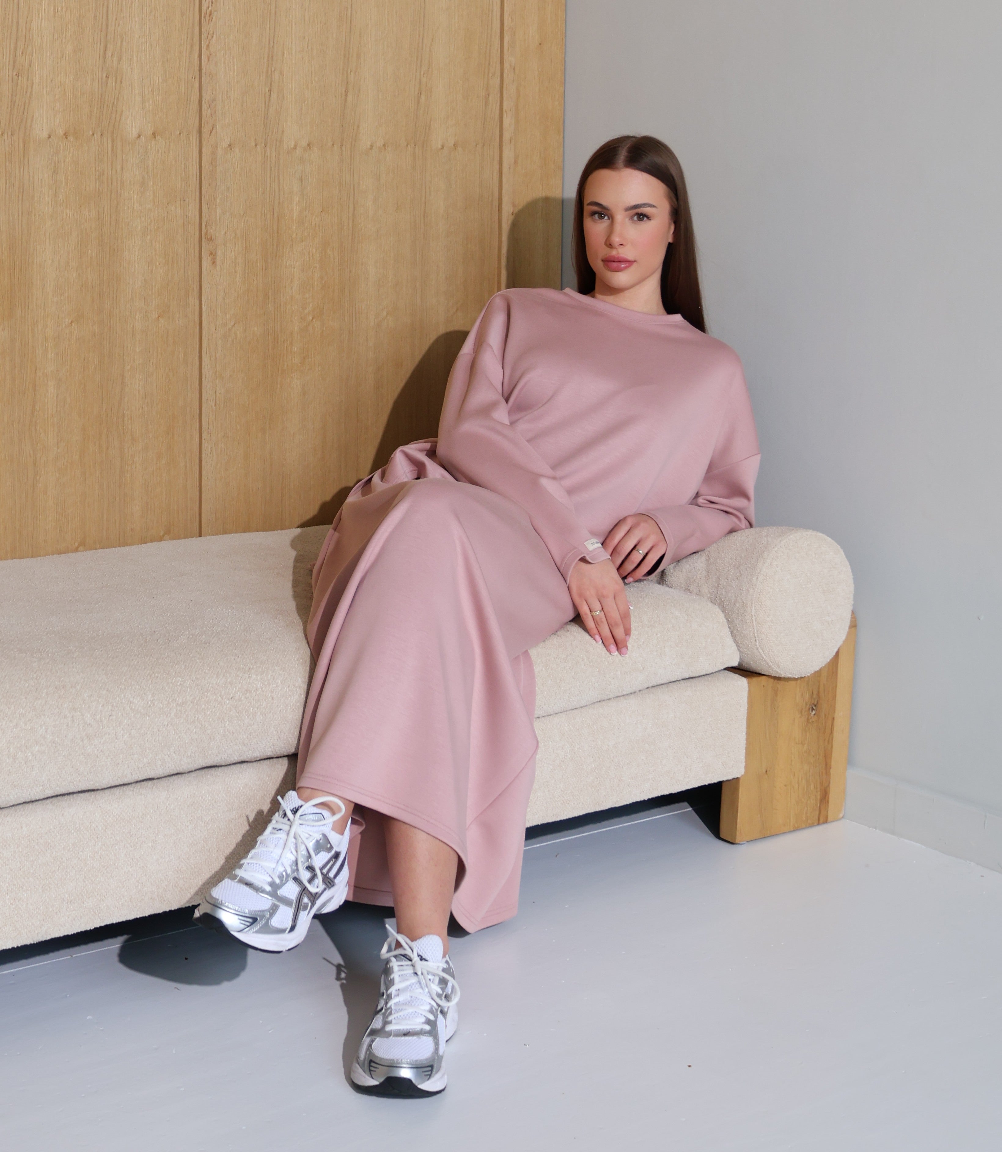 Co-ord Rok en Sweater- Zachtroze