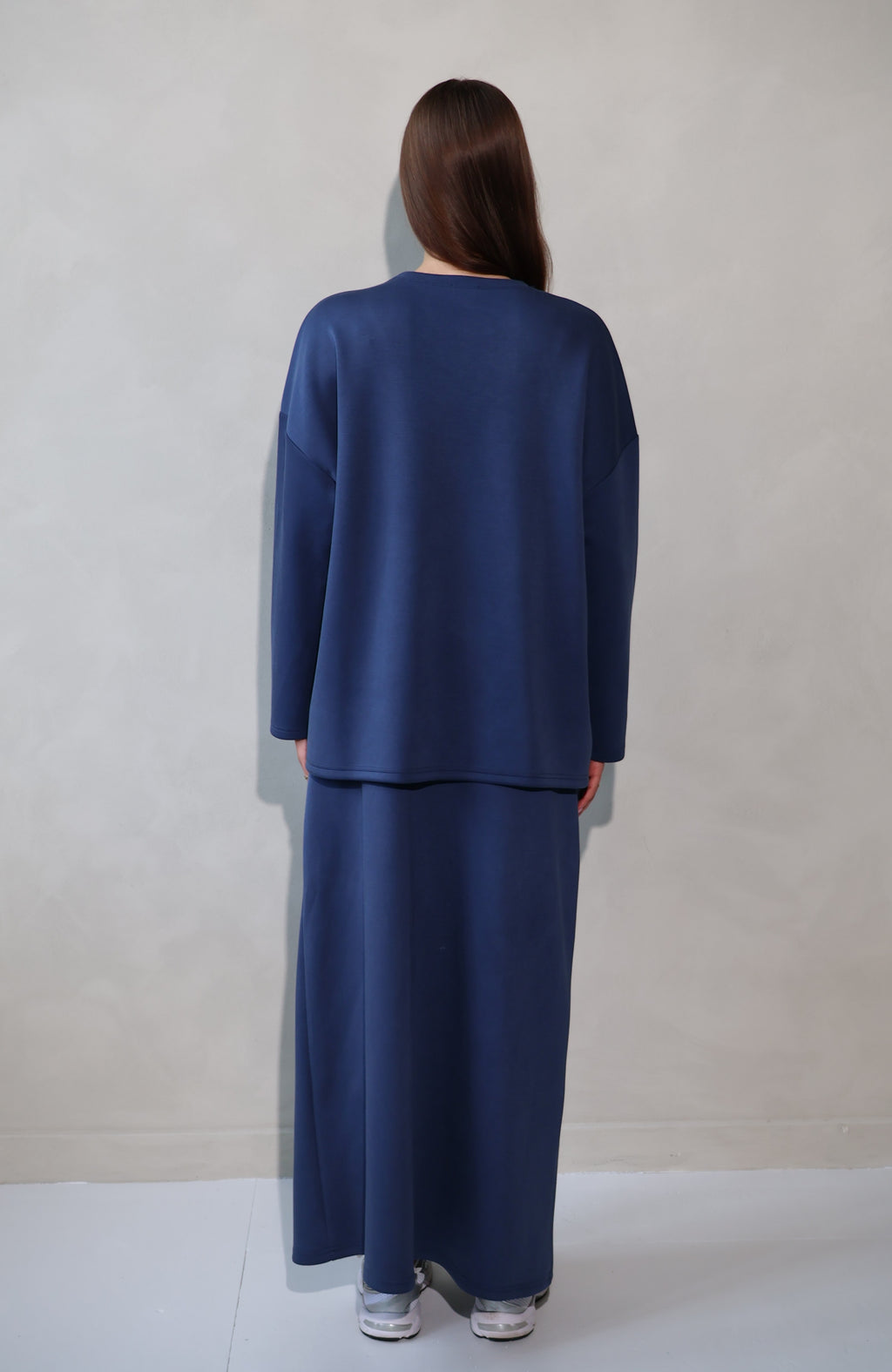 Co-ord Rok en Sweater- Navy Blue