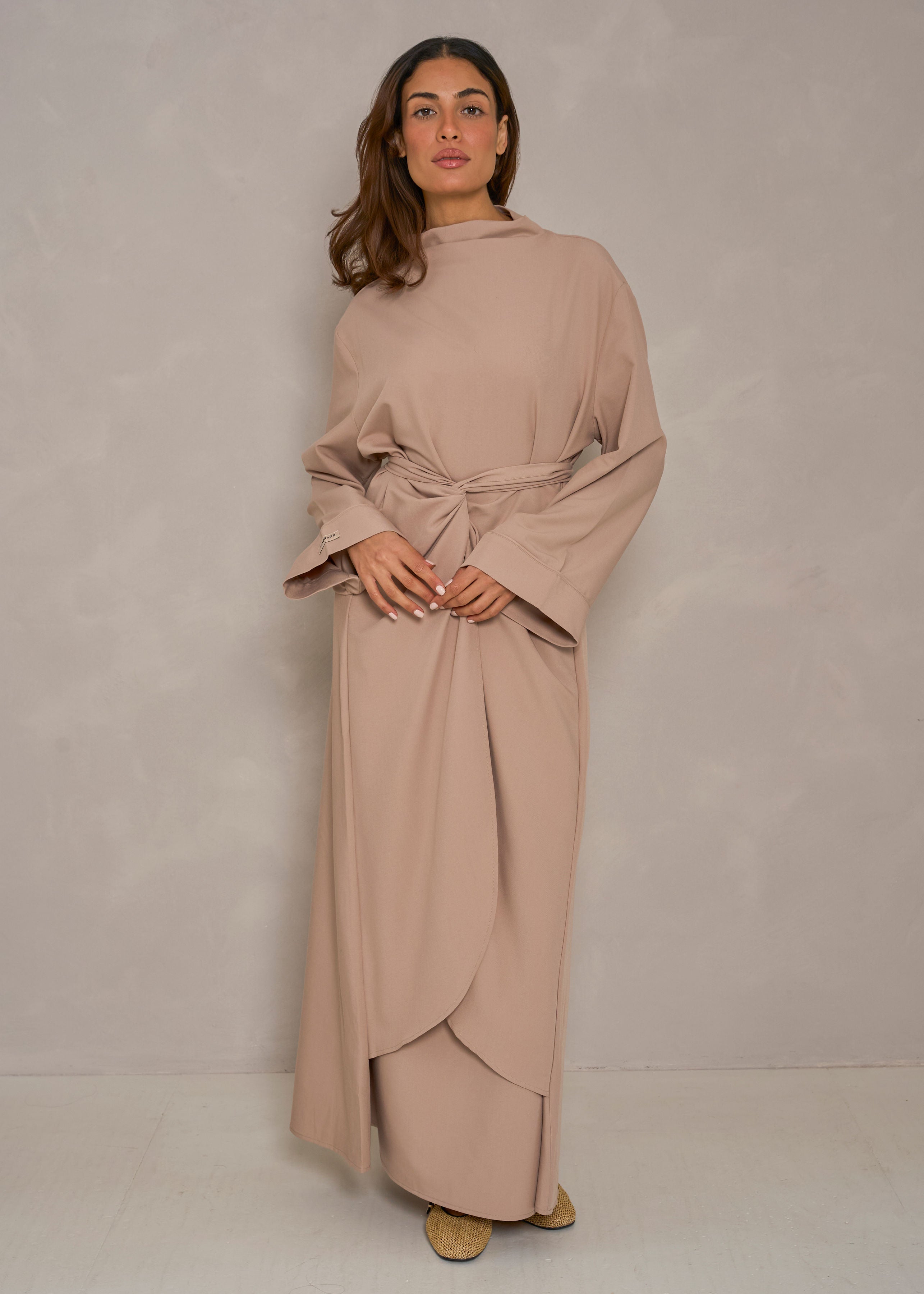 Wrap Dress- Sand