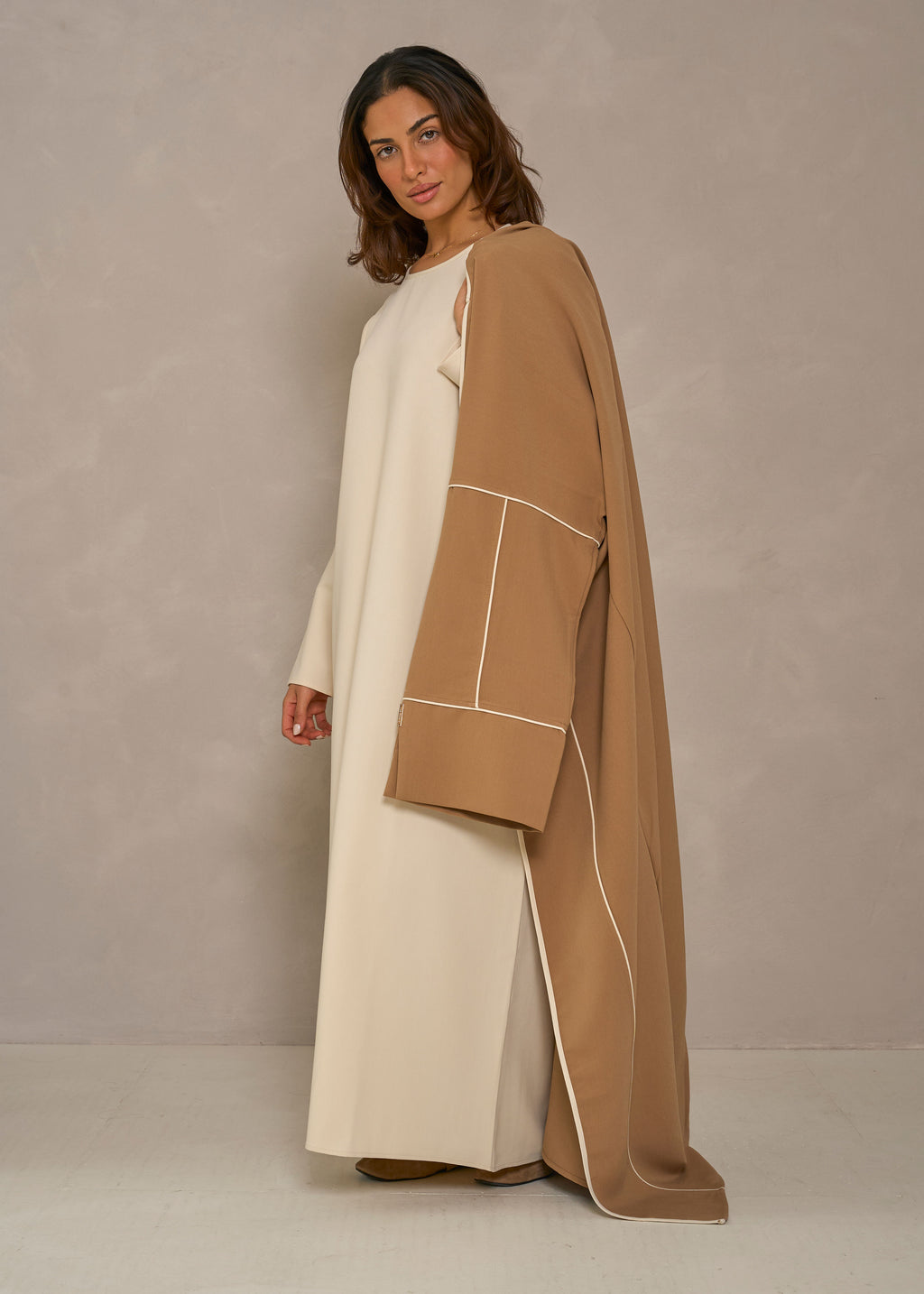 Striped abaya 2-piece